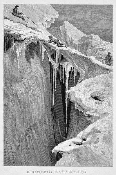 The Bergschrund on the Dent Blanche in 1865, from 